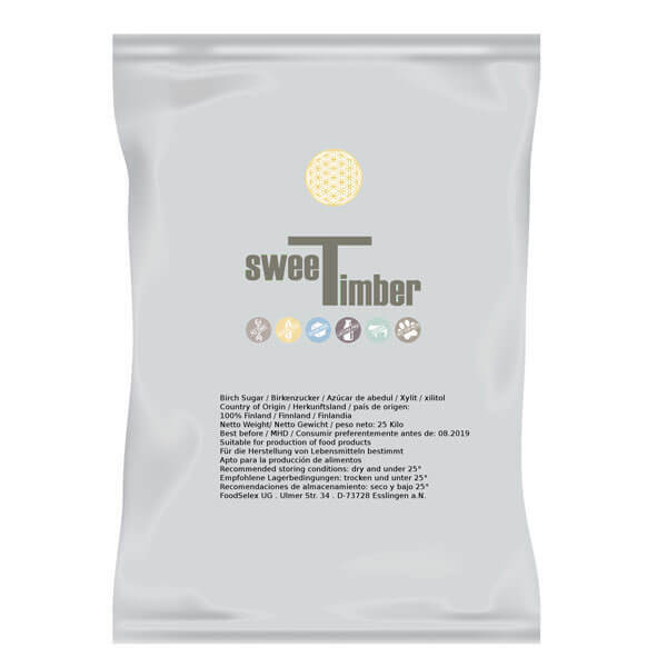 Saco de Azúcar de Abedul con Xilitol de 25kg SweeTimber® 1